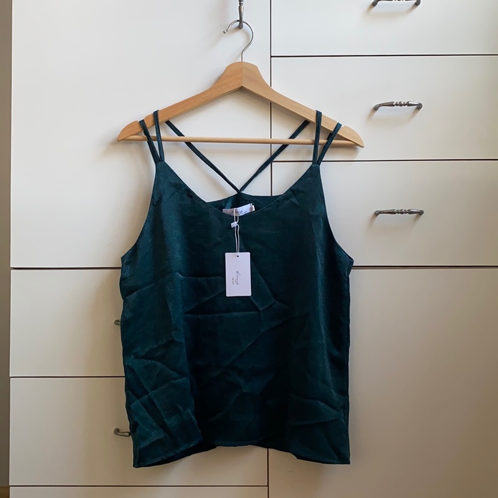 YesStyle Emerald Double Strap Tank